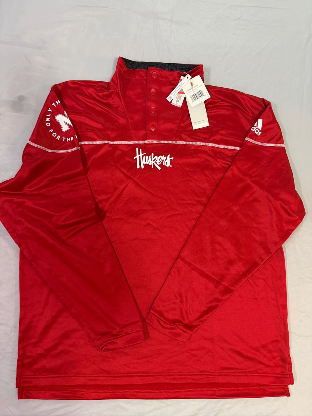 adidas Red Husker Quarter-Snap Pullover